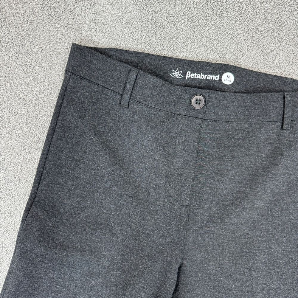 Betabrand‎ Bootcut Pants Charcoal Grey Medium Long Dress Yoga - Picture 6 of 13